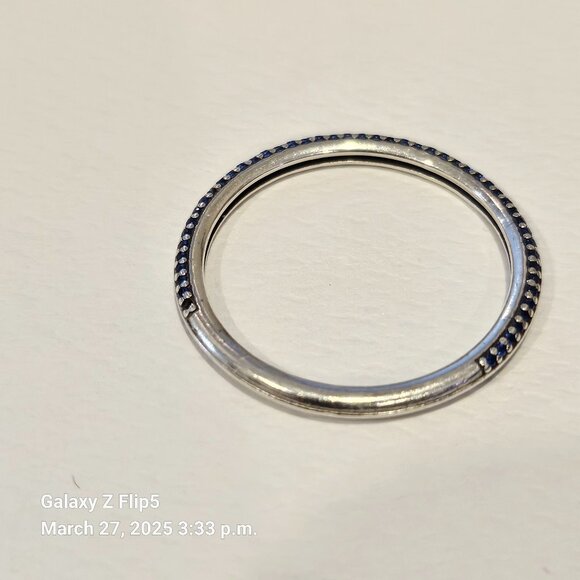 Pandora Me Blue Pave stacking ring 199679C03-60 size 9 - Picture 2 of 12
